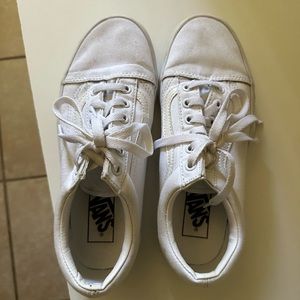 White Old Skool Vans